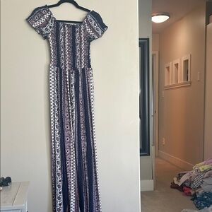 Streetwear Society Black and White Maxi Dress